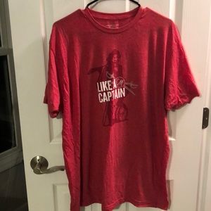 Captain Morgan red mens red short sleeve shirt